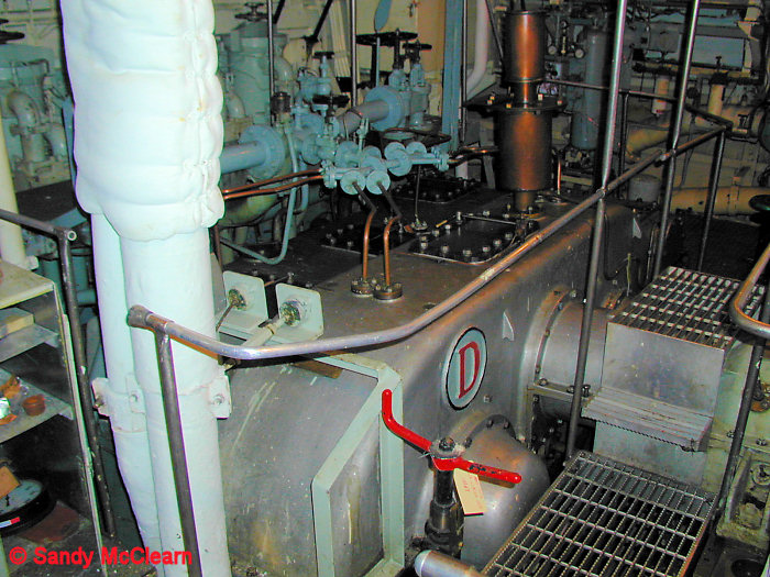 Items 11 to 25 cover the engine room in ex-HMCS TERRA NOVA.